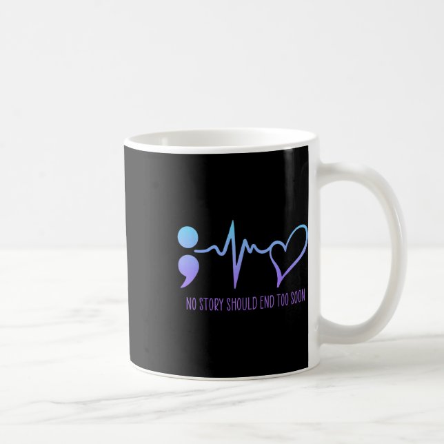 Mug Semicolon de sensibilisation à la prévention du su (Droite)