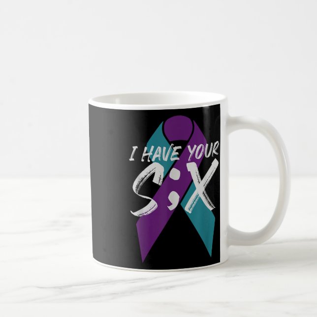 Mug Semicolon de suicide six cadeau (Droite)