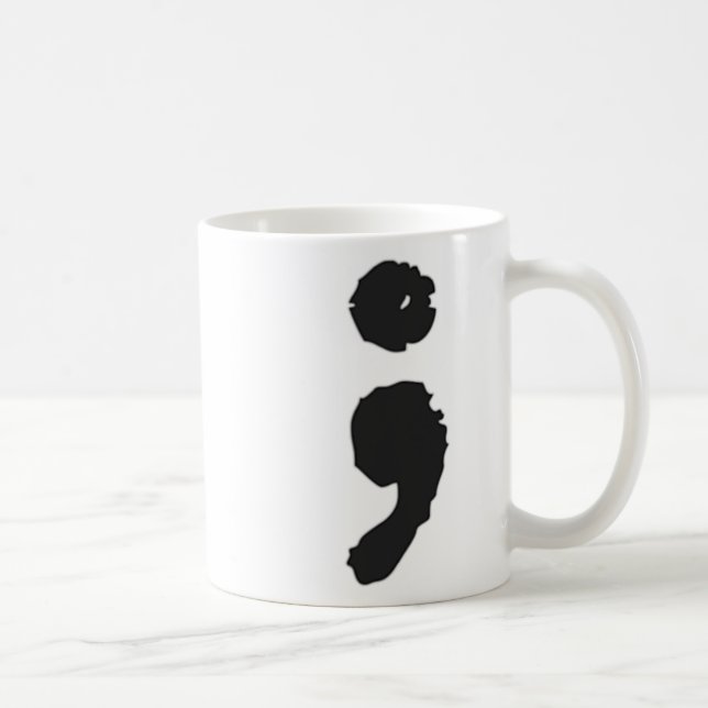 Mug Semicolon ; Dépression Et Sensibilisation Au Suici (Droite)