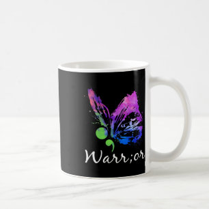 Mug Semicolon du papillon guerrier Prévention du suici