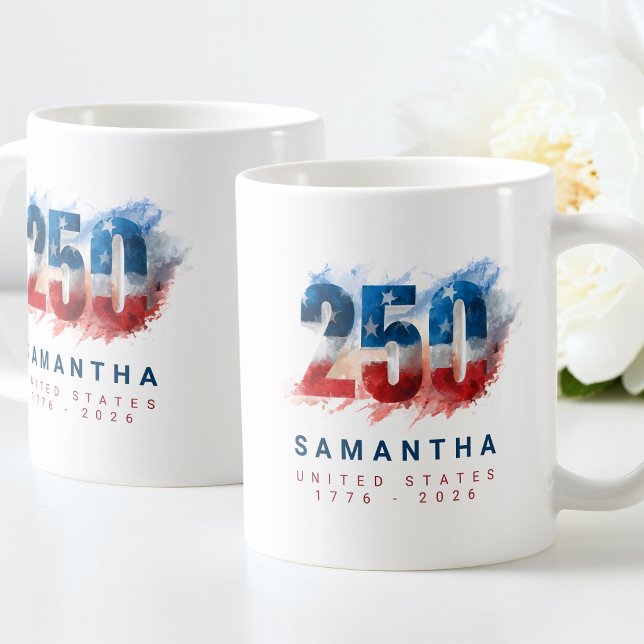 Mug Semiquincentenaire États-Unis 250e anniversaire de (Semiquincentennial USA America's 250th Anniversary Coffee Mug)