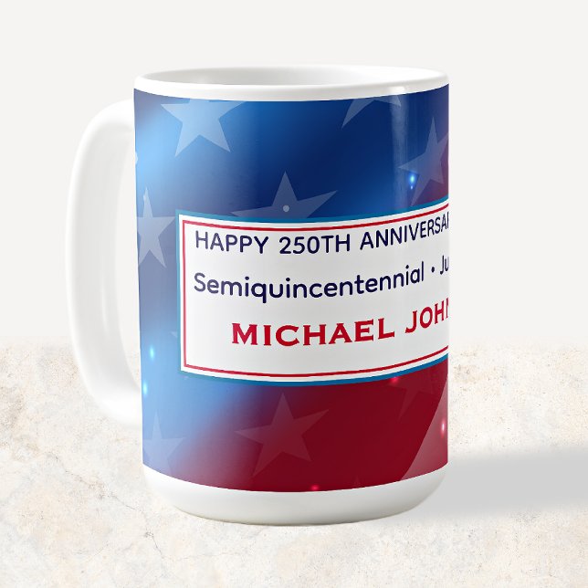 Mug Semiquincentennial Colorful Patriotic Flag Pattern (Créateur téléchargé)