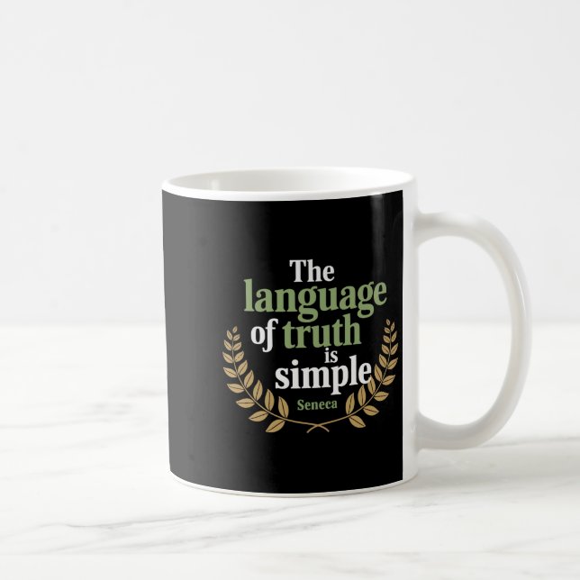 Mug Seneca Citation Philosophie stoïque Sagesse Vérité (Droite)