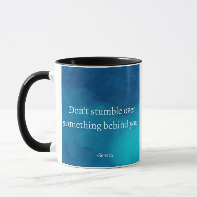Mug Seneca : Concentrons-nous sur l'avenir, ne tombez  (Gauche)