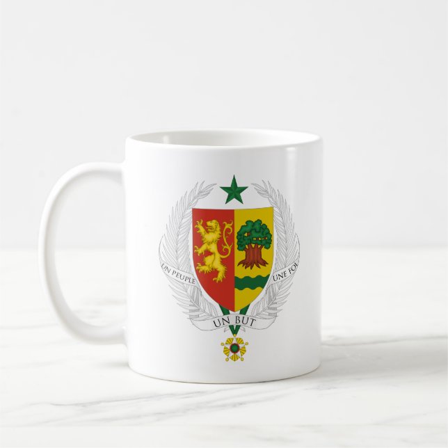 Mug Senegal country coat arms symbol emblem flag (Gauche)