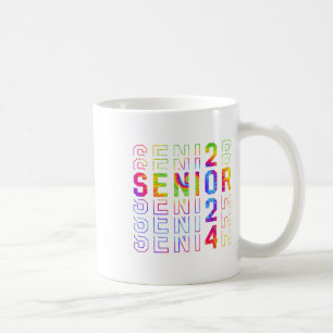 Mug Senior 2024 Funny Cravate-dye Classe De 2024 Gradu