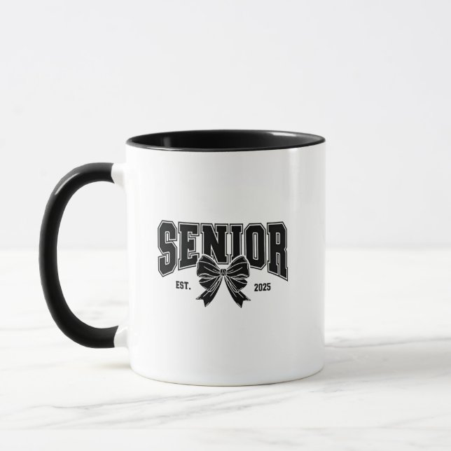 Mug Senior Est 2025 Graduation Student Vintage (Gauche)