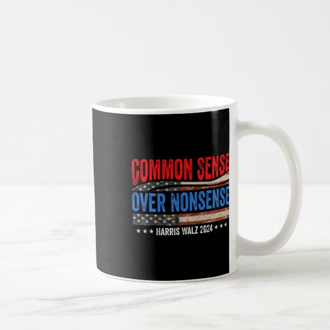 Mug Sens commun sur les absurdités Harris Waltz Democr (Droite)