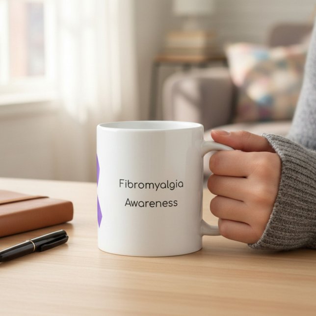 Mug Sensibilisation à la douleur chronique de la fibro (Créateur téléchargé)