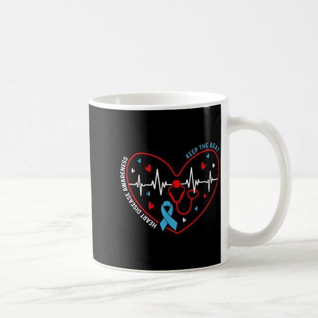 Mug Sensibilisation à la maladie cardiaque Survivant d (Droite)
