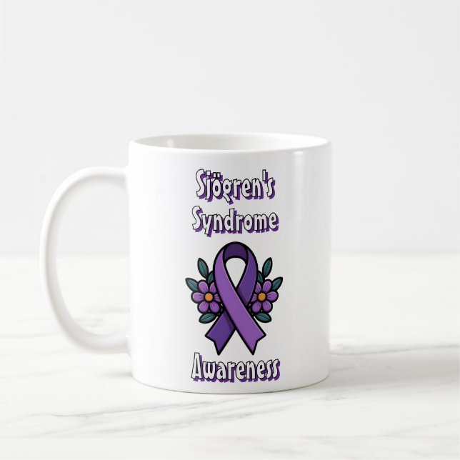 Mug Sensibilisation à la maladie de Sjögren | Ruban vi (Gauche)