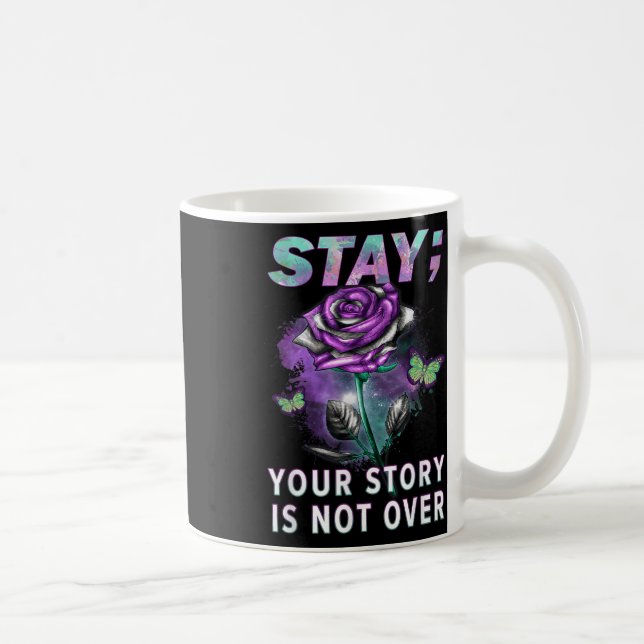 Mug Sensibilisation à la prévention du suicide Restez  (Droite)