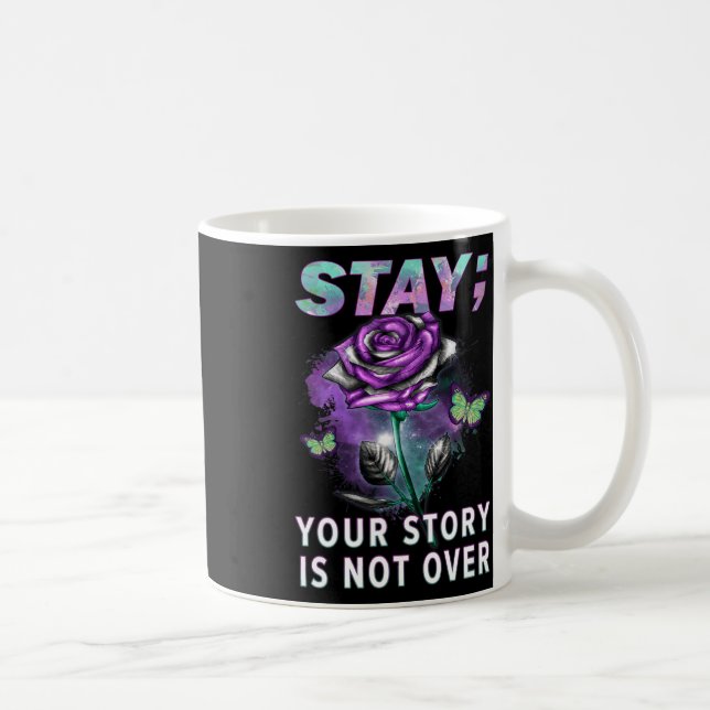 Mug Sensibilisation à la prévention du suicide Restez  (Droite)