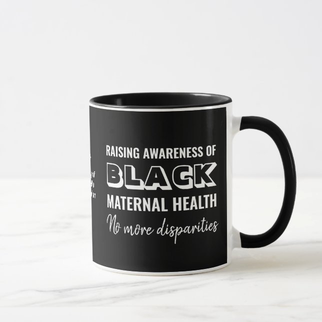 Mug Sensibilisation à la santé maternelle noire person (Droite)