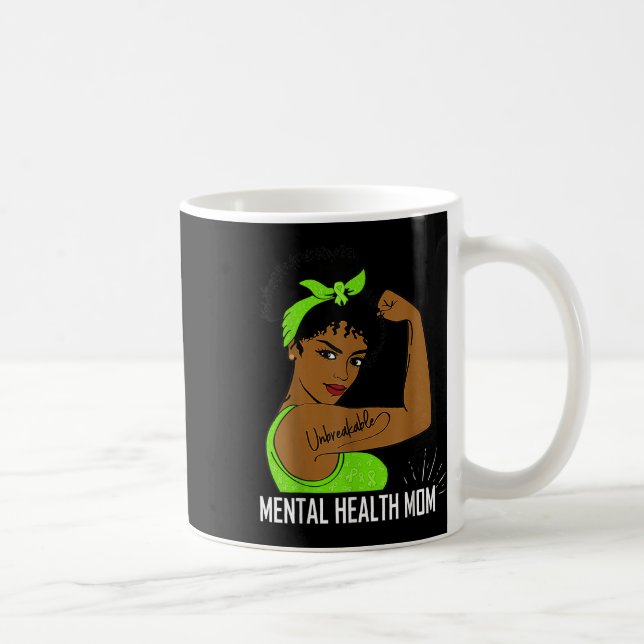 Mug Sensibilisation à la santé mentale Forte maman Afr (Droite)