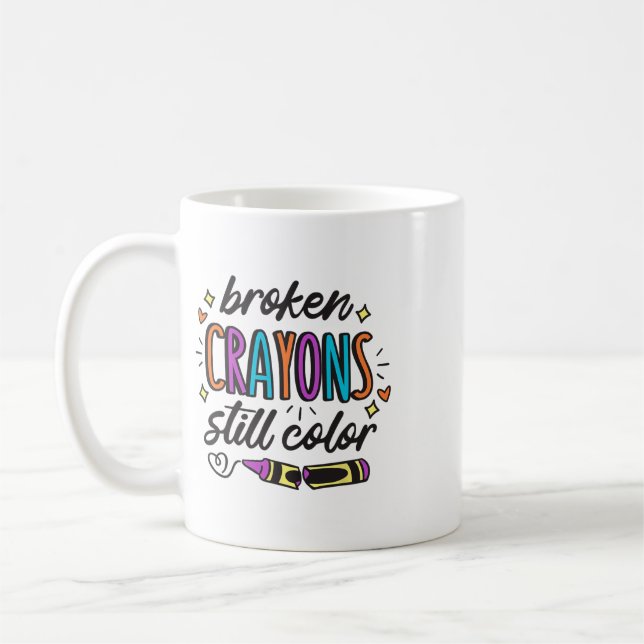 Mug Sensibilisation à la santé mentale Les crayons cas (Gauche)