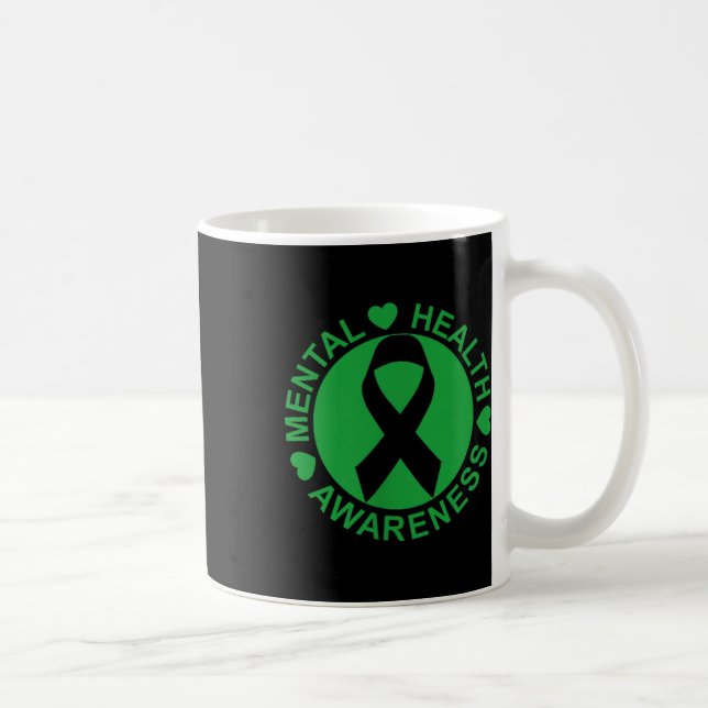 Mug Sensibilisation à la santé mentale Ribbon vert (Droite)