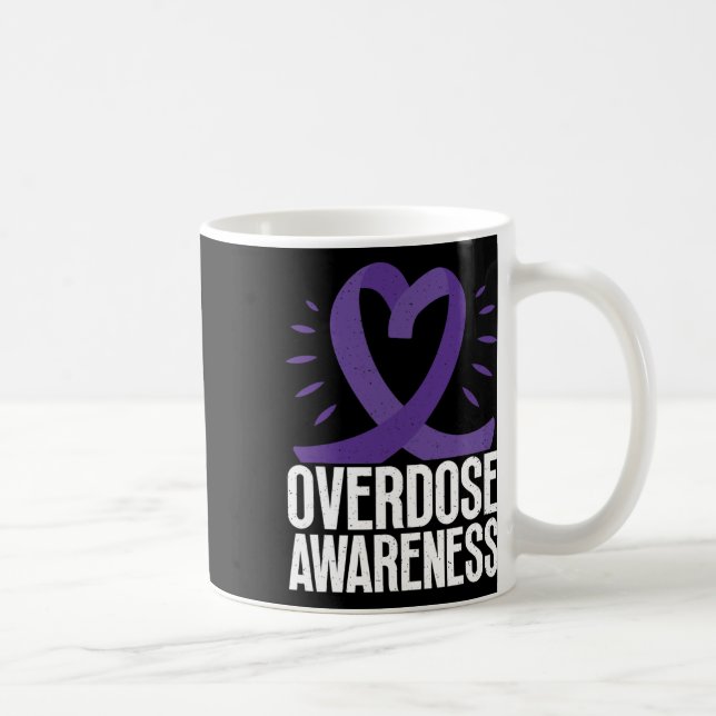 Mug Sensibilisation À La Surdose Dans Le Ruban Violet  (Droite)