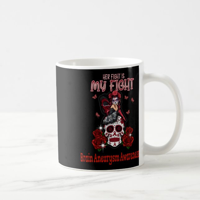 Mug Sensibilisation à l'anévrisme cérébral Son combat  (Droite)