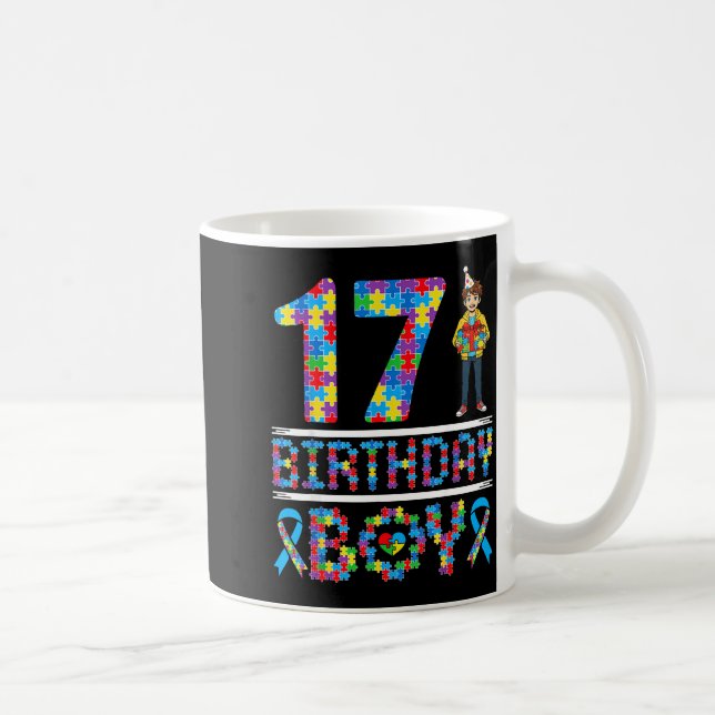 Mug Sensibilisation à l'autisme 17e anniversaire garço (Droite)