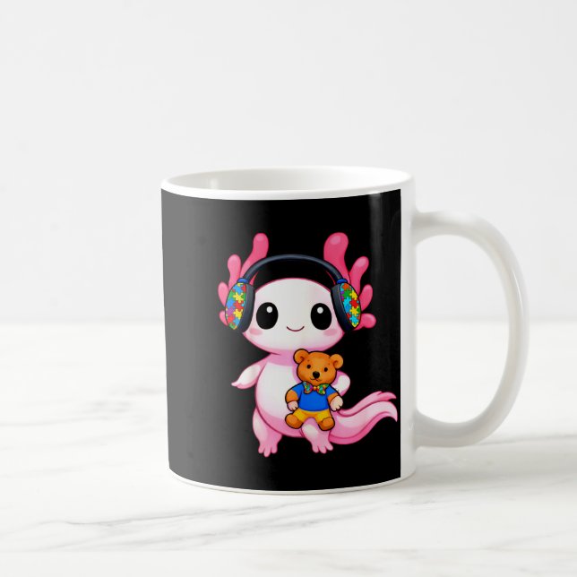 Mug Sensibilisation à l'autisme axolotl animal mignon  (Droite)