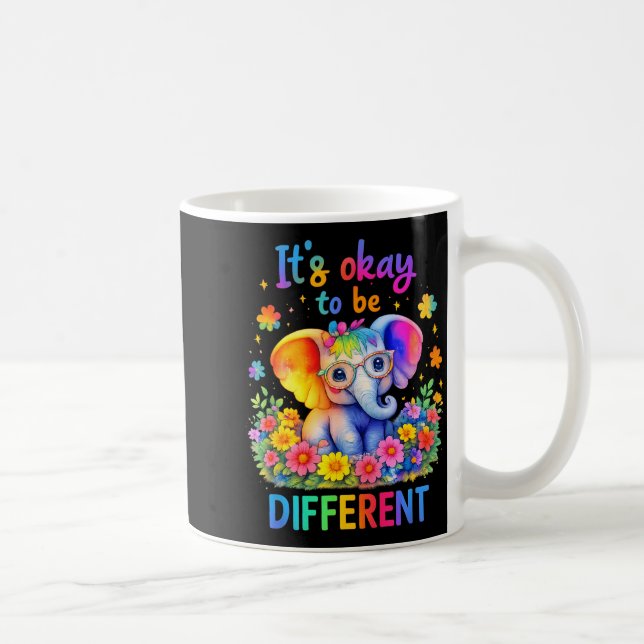 Mug Sensibilisation à l'autisme Éléphant mignon Animal (Droite)