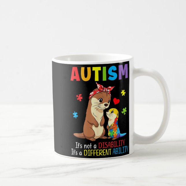 Mug Sensibilisation à l'autisme Mère Loutre Capacité D (Droite)