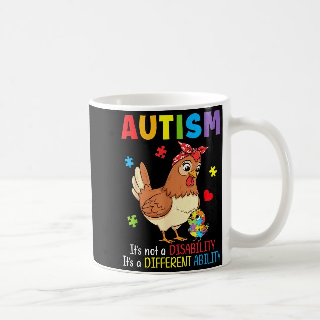 Mug Sensibilisation à l'autisme Mère Poulet Capacité d (Droite)