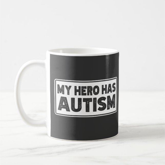 Mug Sensibilisation à l'autisme, Mon héros a l'autisme (Gauche)