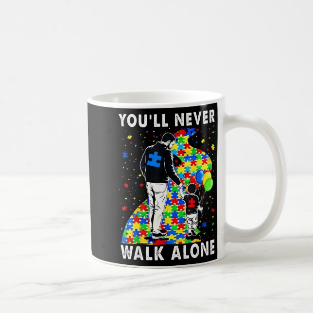 Mug Sensibilisation à l'autisme Puzzle de route pour p (Droite)