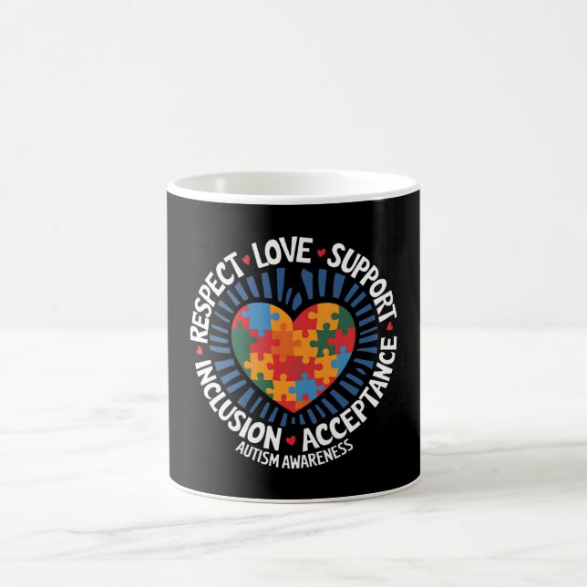 Mug Sensibilisation à l'autisme Respect autistique Amo (Centre)