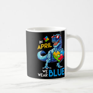 Mug Sensibilisation à l'autisme Trex Dino Dinosaure Di