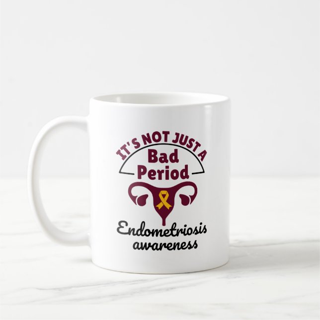 Mug Sensibilisation à l'endométriose Ce n'est pas seul (Gauche)