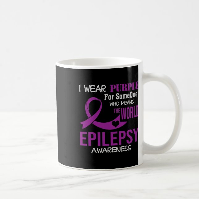 Mug Sensibilisation à l'épilepsie Je porte du violet p (Droite)