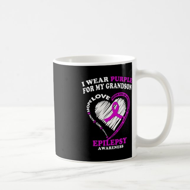 Mug Sensibilisation à l'épilepsie - Je porte le violet (Droite)