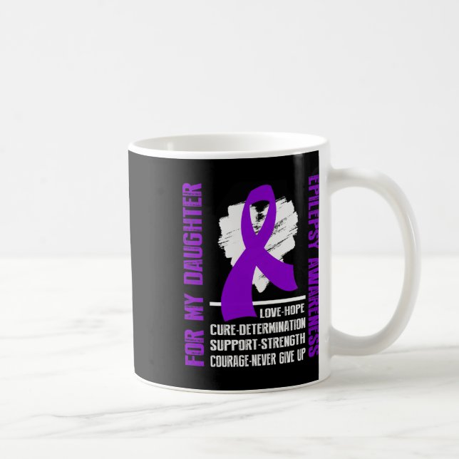 Mug Sensibilisation à l'épilepsie - Pour ma fille (Droite)
