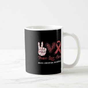 Mug Sensibilisation à l'neurysme cérébral Paix Amour C