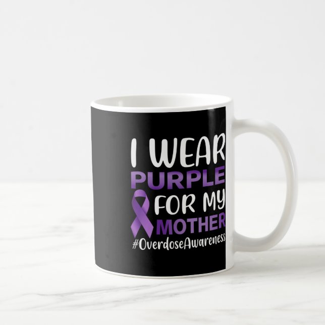 Mug Sensibilisation à l'overdose Je porte le pourpre p (Droite)