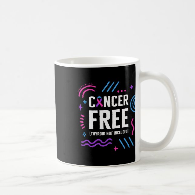 Mug Sensibilisation au cancer Cancer Sans Thyroïde Non (Droite)