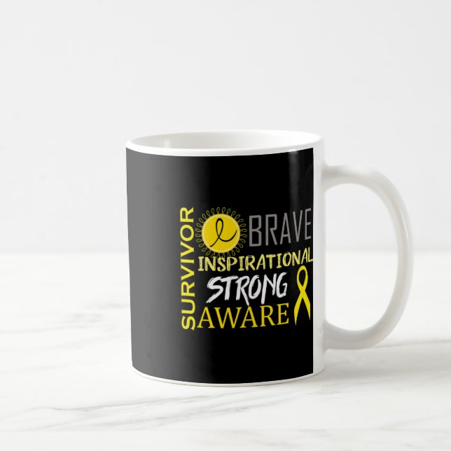 Mug Sensibilisation au cancer de l'enfance Survivant c (Droite)