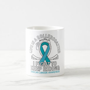 Mug Sensibilisation au cancer de l'ovaire ruban turquo