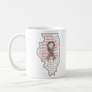 Mug Sensibilisation au cancer du cerveau dans l'Illino