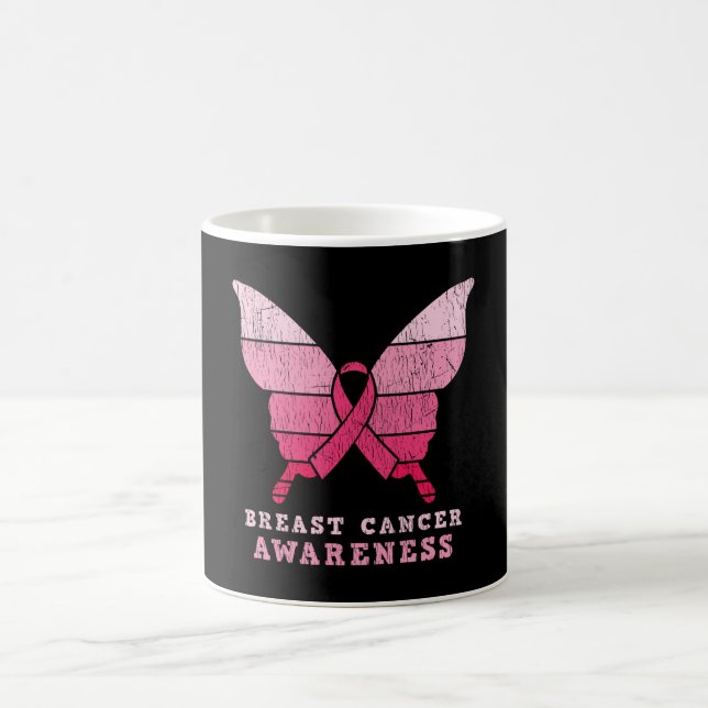 Mug Sensibilisation au cancer du sein Bouton rose Bout (Centre)