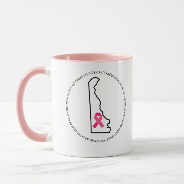Mug Sensibilisation au cancer du sein dans le Delaware (Gauche)