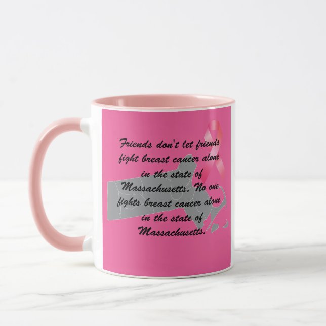 Mug Sensibilisation au cancer du sein dans le Massachu (Gauche)