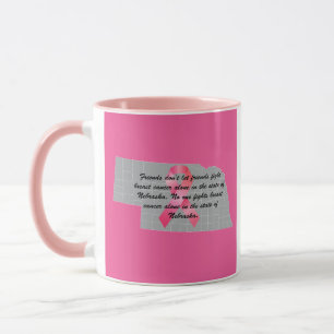 Mug Sensibilisation au cancer du sein dans le Nebraska