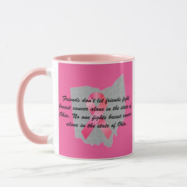 Mug Sensibilisation au cancer du sein dans l'Ohio (Gauche)