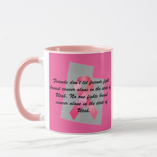 Mug Sensibilisation au cancer du sein dans l'Utah (Gauche)