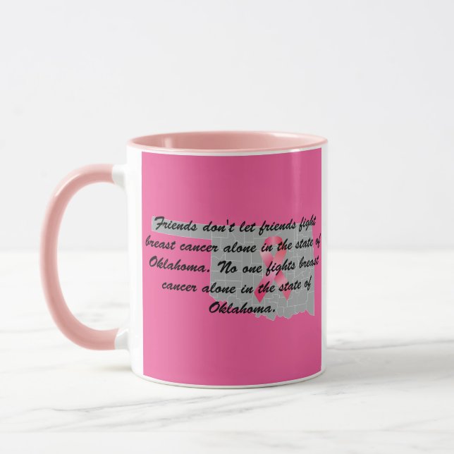 Mug Sensibilisation au cancer du sein en Oklahoma  (Gauche)