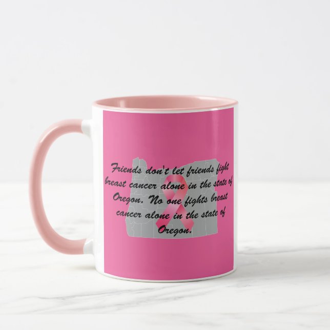 Mug Sensibilisation au cancer du sein en Oregon (Gauche)